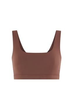 Brassi&egrave;re sans armature &agrave; encolure carr&eacute;e en microfibre - Maintien moyen;${refinementColor}