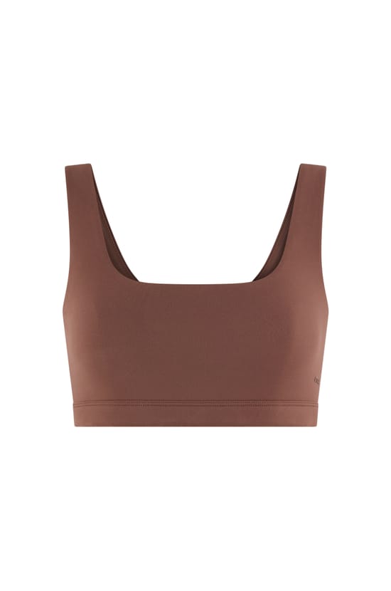 Brassi&egrave;re sans armature &agrave; encolure carr&eacute;e en microfibre - Maintien moyen;${refinementColor}