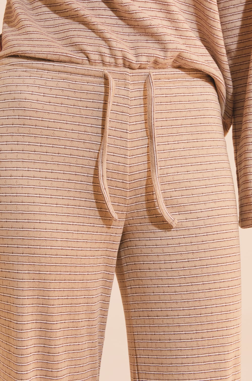 Pantalon de pyjama &agrave; rayures avec cordon de serrage;${refinementColor}