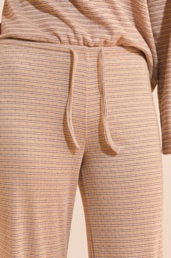 Pantalon de pyjama &agrave; rayures avec cordon de serrage;${refinementColor}