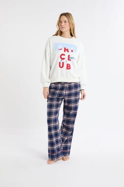 Sweatshirt en coton &agrave; motif skieur;${refinementColor}