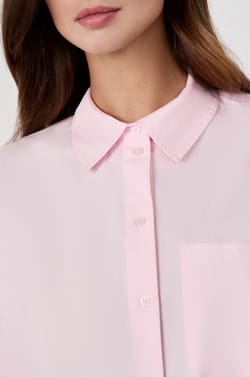 Popeline blouse met lange mouwen;${refinementColor}