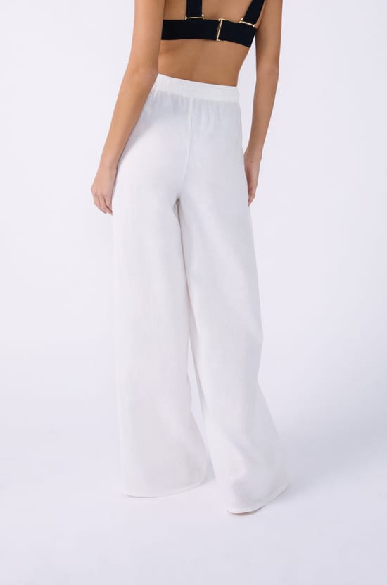 Pantalon large en lin;${refinementColor}