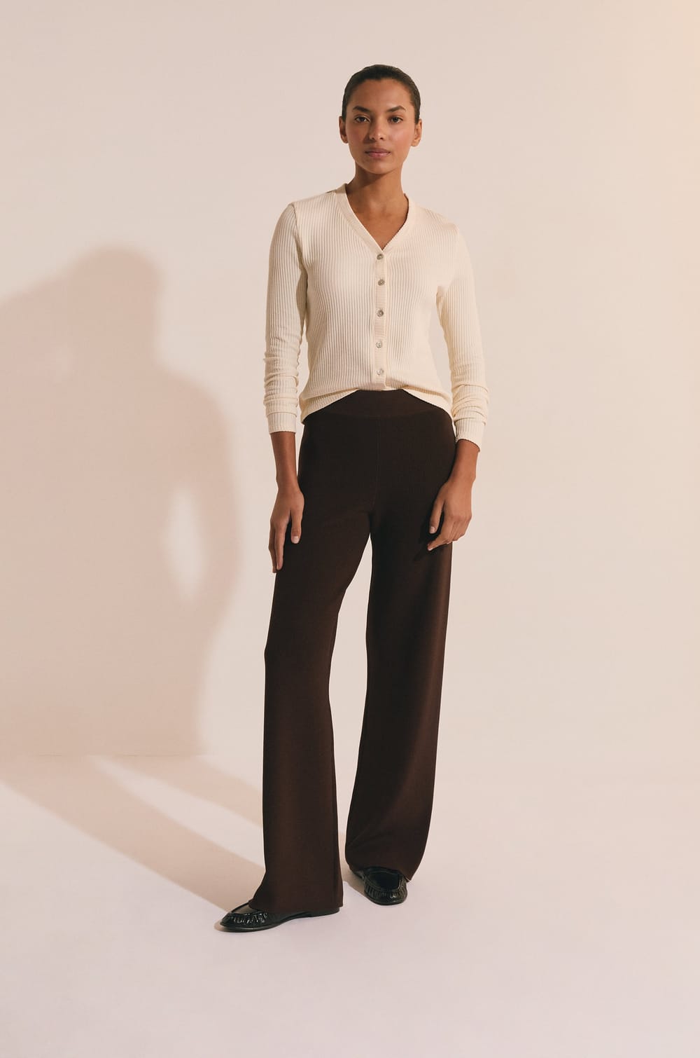 Ribbed Cotton Cardigan;${refinementColor}