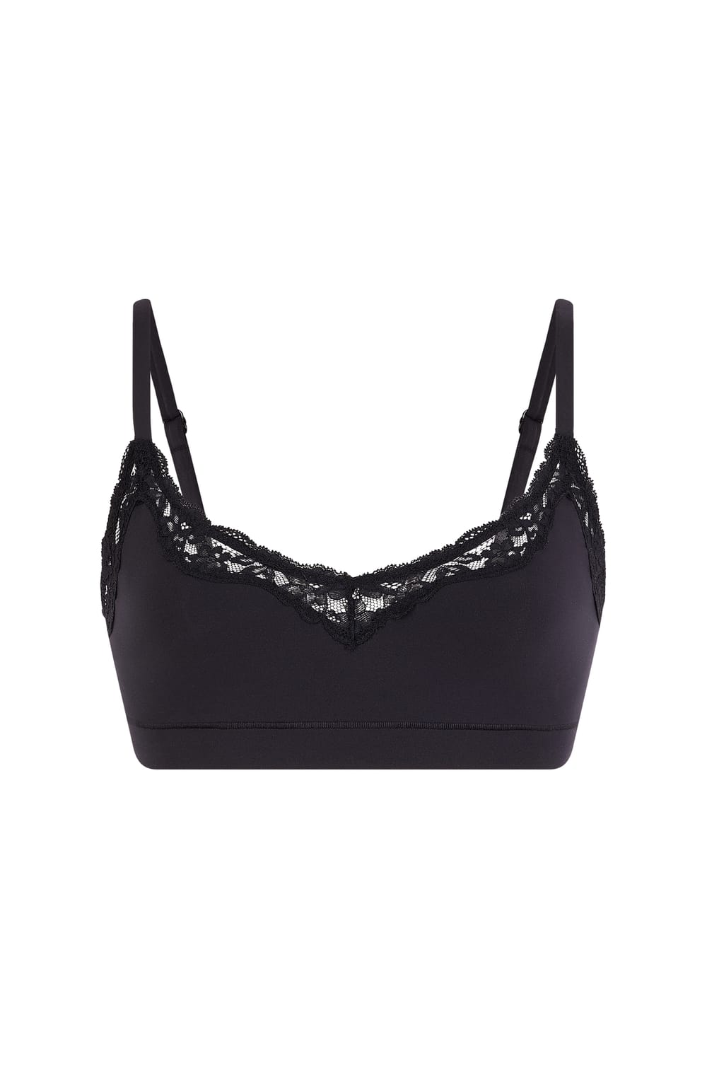 Bralette in Microfiber and Lace;${refinementColor}