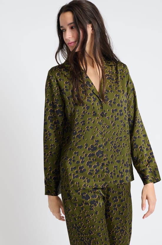 Chemise de pyjama à imprimés;${refinementColor}