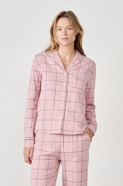 Chemise de pyjama à carreaux;${refinementColor}