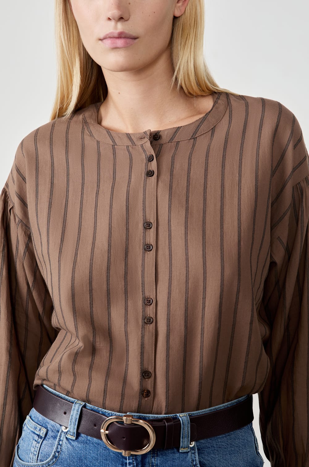 Chemise &agrave; rayures;${refinementColor}