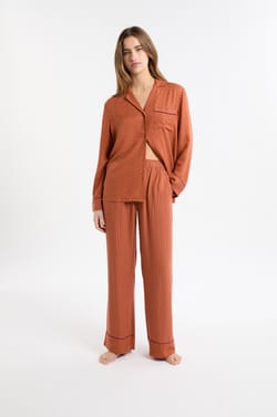 Pantalon de pyjama à rayures;${refinementColor}