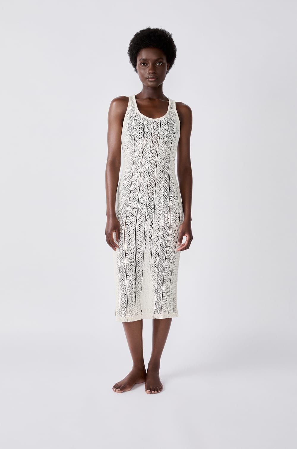 Robe longue de plage en crochet;${refinementColor}