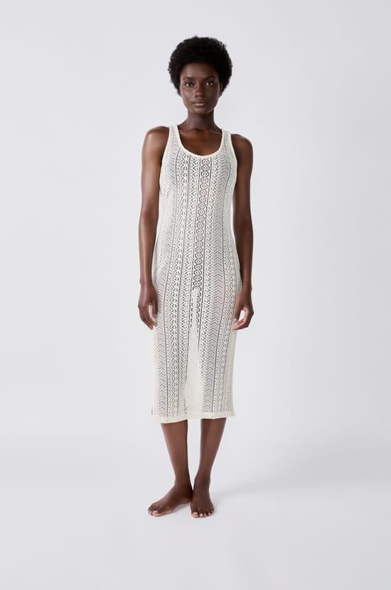 Long Beach Crochet Dress;${refinementColor}