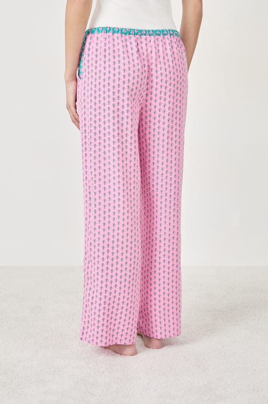 Pantalon de pyjama 7/8 à imprimés;${refinementColor}