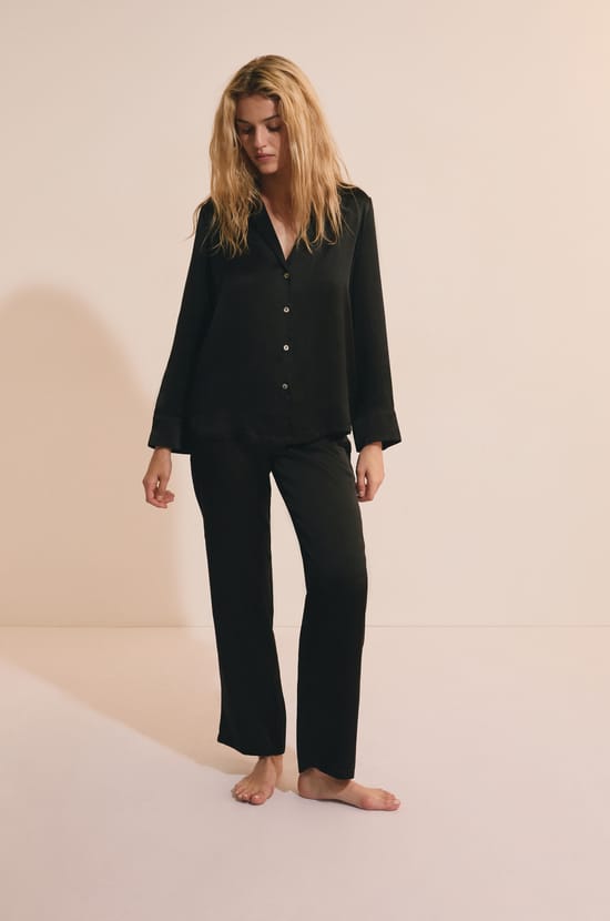 Silk Pyjama Shirt;${refinementColor}