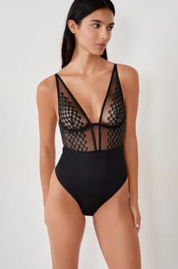 Bodysuit with embroidery;${refinementColor}