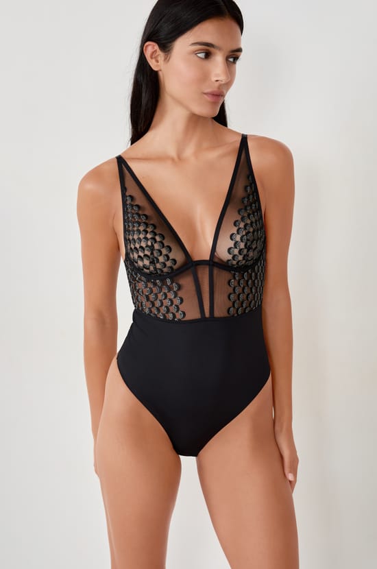 Bodysuit with embroidery;${refinementColor}