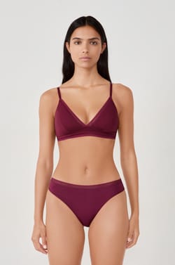 Soutien-gorge sans armatures coques fines en coton;${refinementColor}