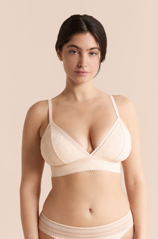 Bra N.8 - The Wireless Triangle in Lace;${refinementColor}
