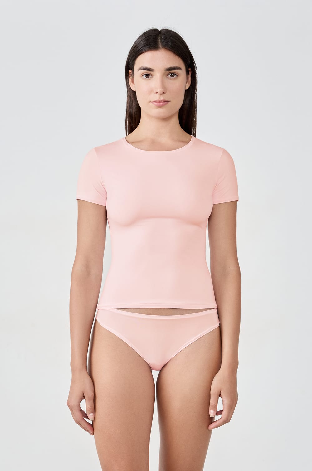 T-shirt manches courtes en microfibre;${refinementColor}