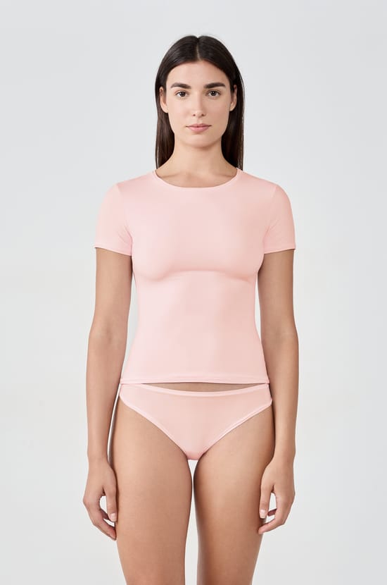 T-shirt manches courtes en microfibre;${refinementColor}