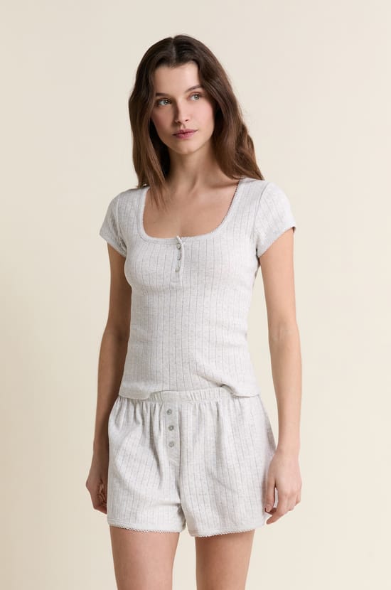 Short de pyjama en coton;${refinementColor}