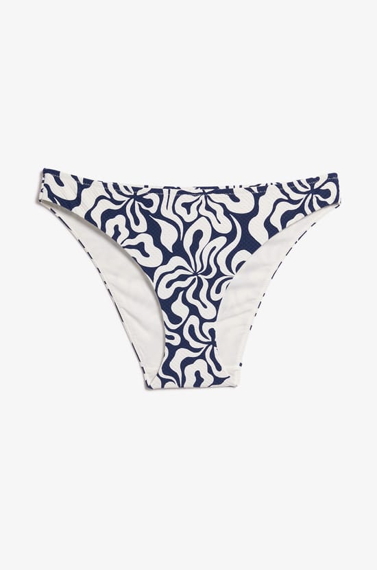 Culotte bikini bas de maillot à motif;${refinementColor}