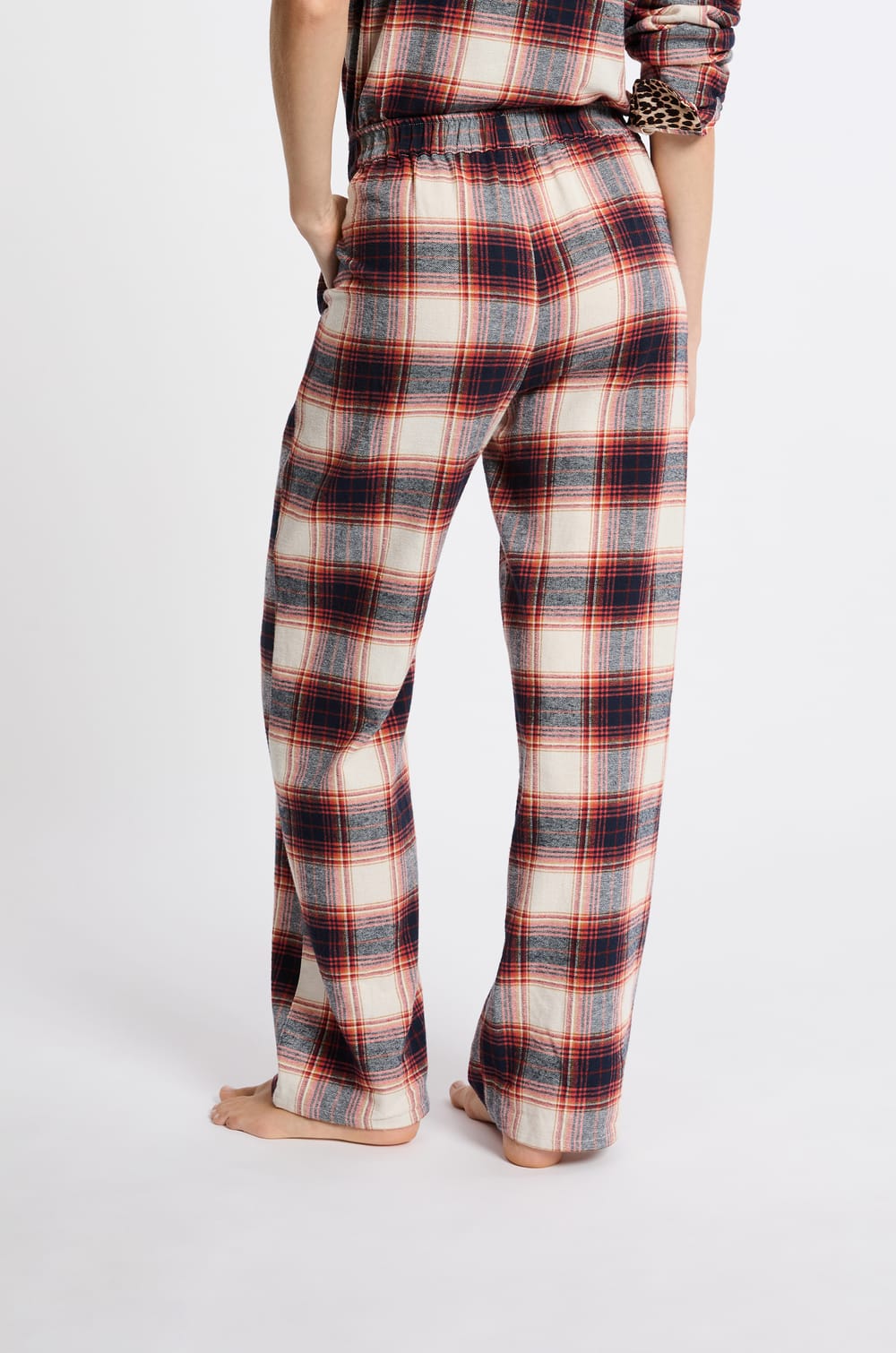 Karierte Pyjama-Hose;${refinementColor}