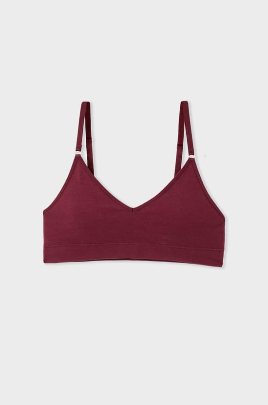 Optimal comfort cotton bralette;${refinementColor}