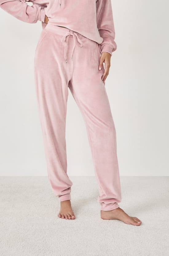 Pantalon de pyjama effet velours;${refinementColor}