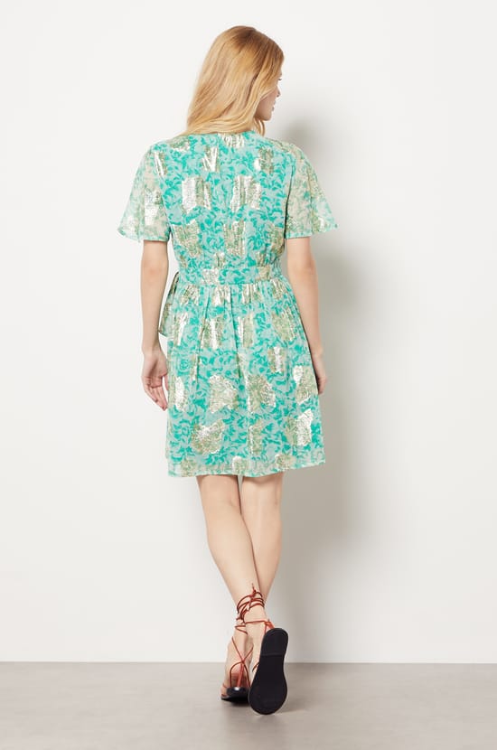Tie Short Dress;${refinementColor}