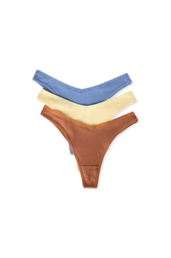 Lot de 3 tangas en coton;${refinementColor}