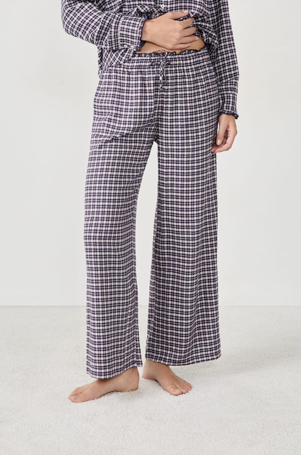 Pantalon de pyjama à carreaux;${refinementColor}