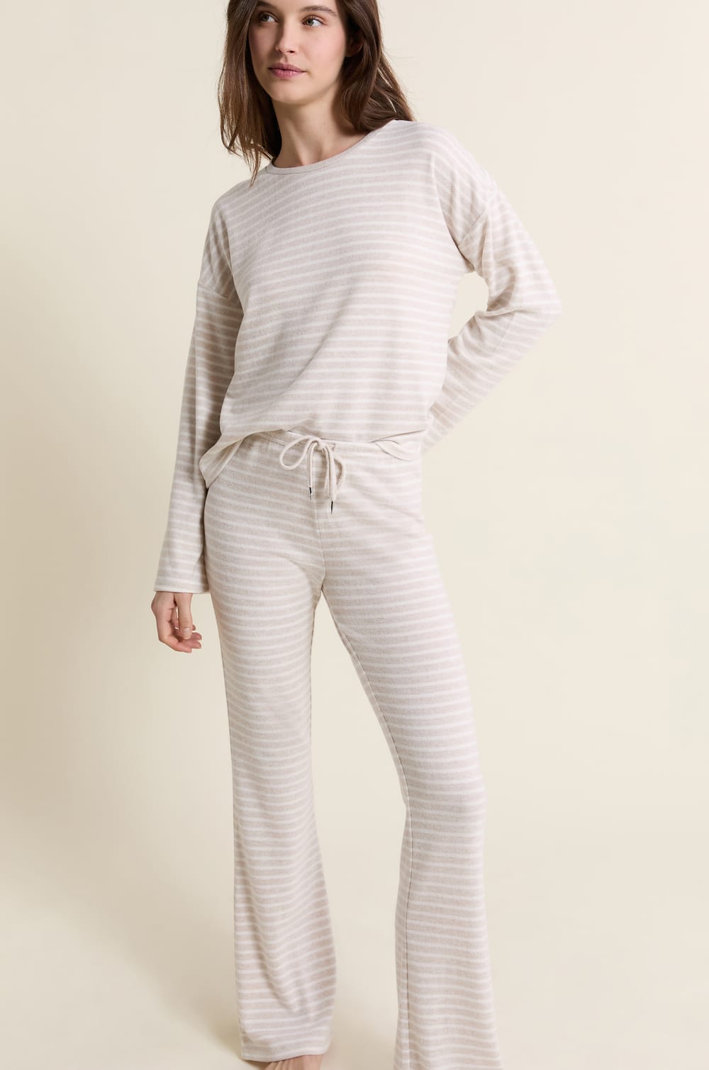 Pyjamabroek met strepen;${refinementColor}