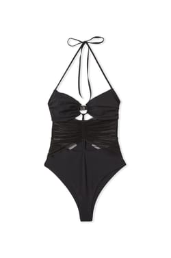 Maillot de bain 1 pi&egrave;ce avec d&eacute;tails en tulle;${refinementColor}