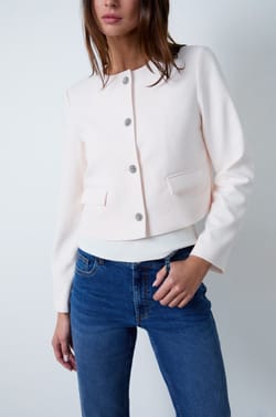 Jacket with jewel buttons;${refinementColor}