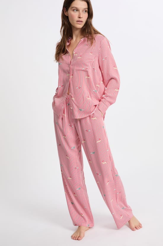 Pantalon de pyjama à motifs;${refinementColor}