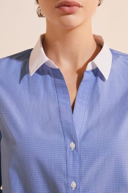 Chemise &agrave; carreaux avec coton;${refinementColor}