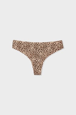 Printed microfibre thong;${refinementColor}