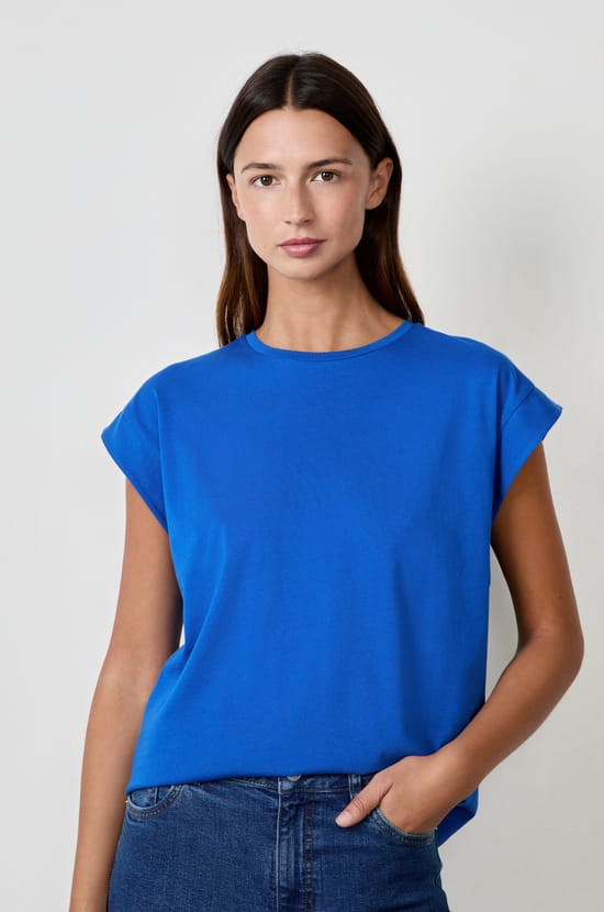 T-shirt col rond 100% coton;${refinementColor}