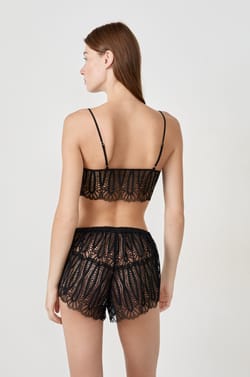 Pantal&oacute;n corto de pijama de encaje;${refinementColor}