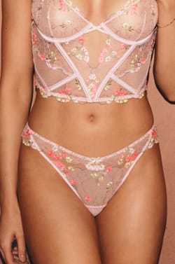 Embroidered Thong;${refinementColor}