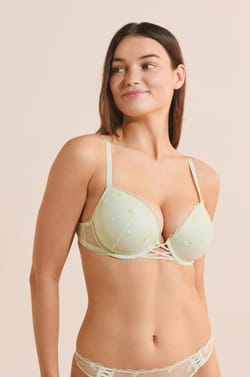 Soutien-gorge N.5 - Le coques fines plongeant &agrave; motifs;${refinementColor}