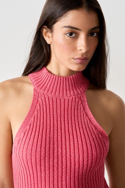 Sleeveless Ribbed Top;${refinementColor}