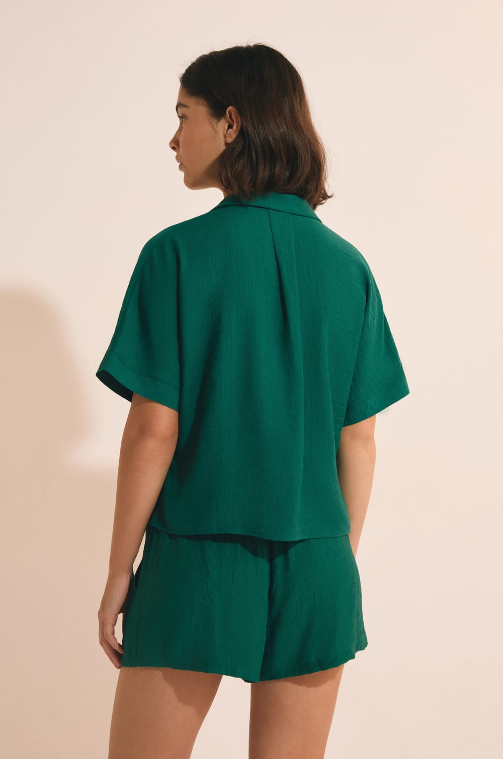 Camisa de pijama de manga corta;${refinementColor}