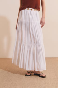 Falda larga fluida con paneles;${refinementColor}