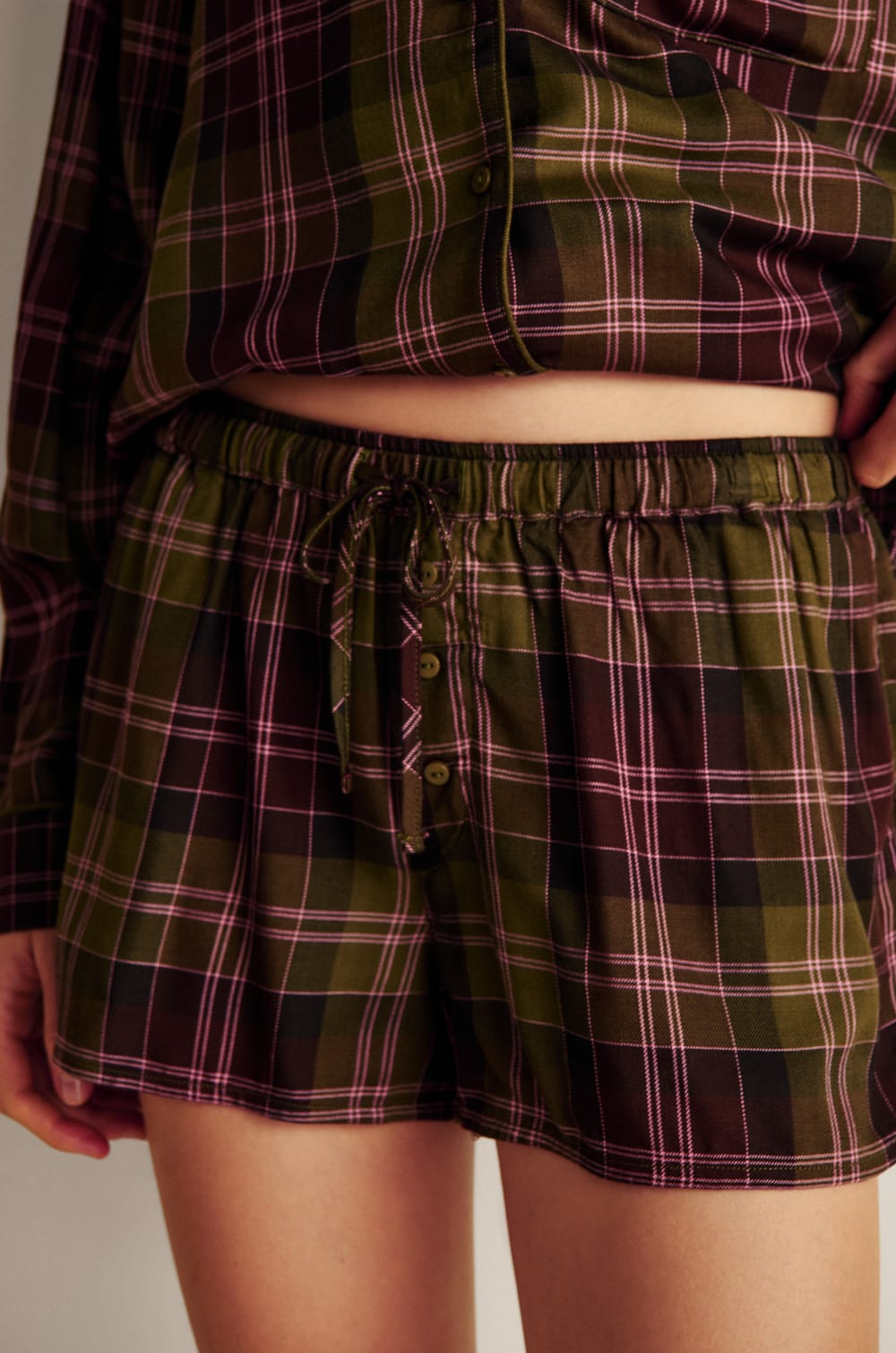 Short de pyjama &agrave; carreaux;${refinementColor}