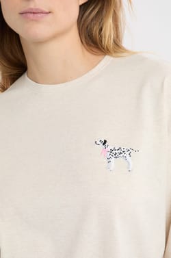 T-shirt en coton à motif chien "Life is better with a dog;${refinementColor}