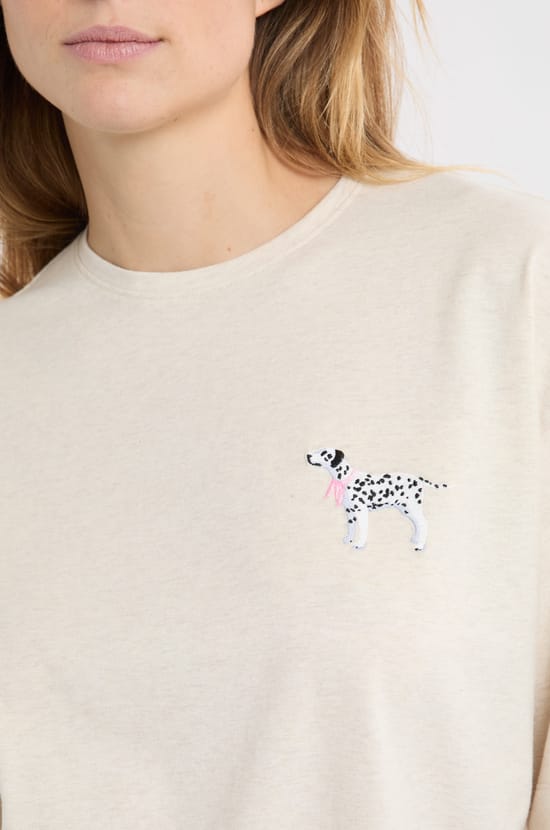 T-shirt en coton à motif chien "Life is better with a dog;${refinementColor}
