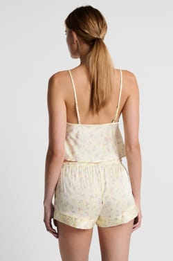 Short de pyjama imprimé à fleurs;${refinementColor}