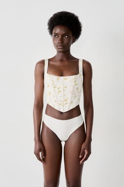 Soutien-gorge corset fleuris;${refinementColor}