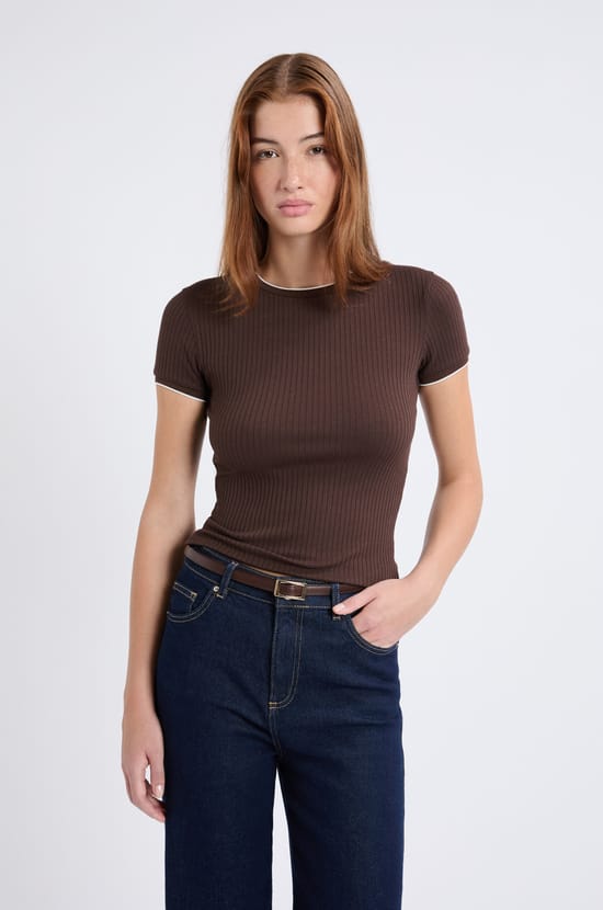T-shirt manches courtes en coton;${refinementColor}